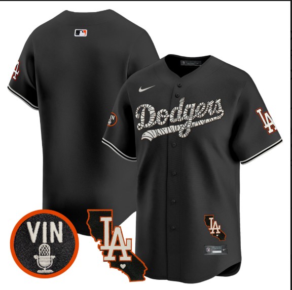 Men Los Angeles Dodgers blank 2025 black Limited Stitched Jersey